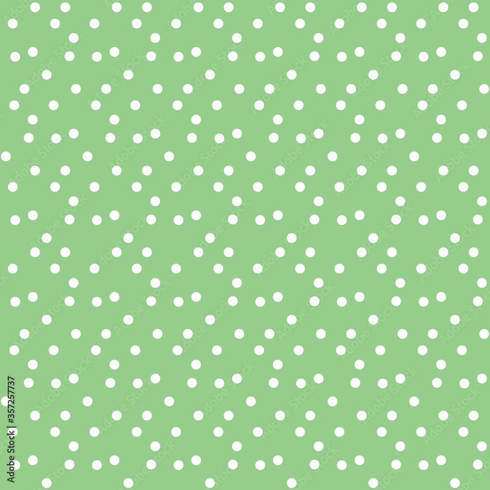 Green vintage polka background seamless pattern