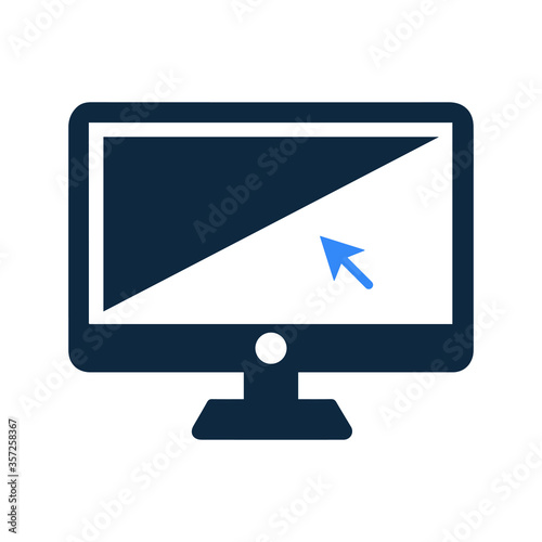 Computer monitor or mouse click icon