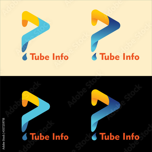 Play Button converting to Ask Symbol with water drop for youtube chanel or video APK