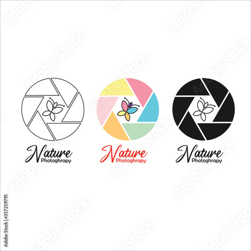 Rana ikon For Profesional Nature logo Photography black and white ready