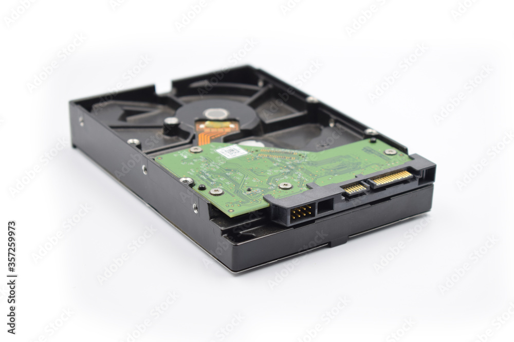 computer hard disk drive on white background computer hard disk drive on white background