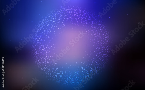 Dark Pink, Blue vector texture with milky way stars.