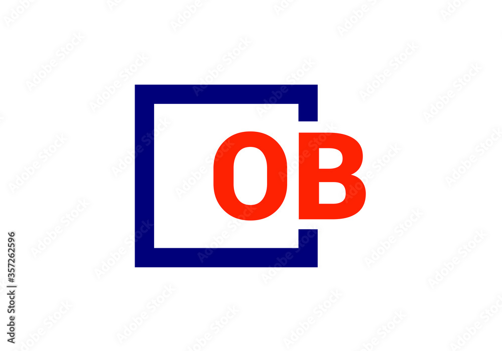 Initial Monogram Letter O B Logo Design Vector Template. O B Letter Logo Design Initial Monogram Letter O B Logo Design Vector Template. O B Letter Logo Design