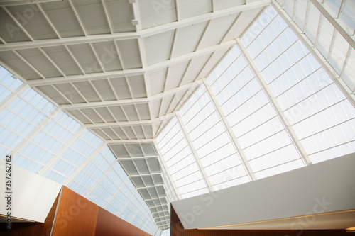 Canvas Print Ceiling and windows of modern office