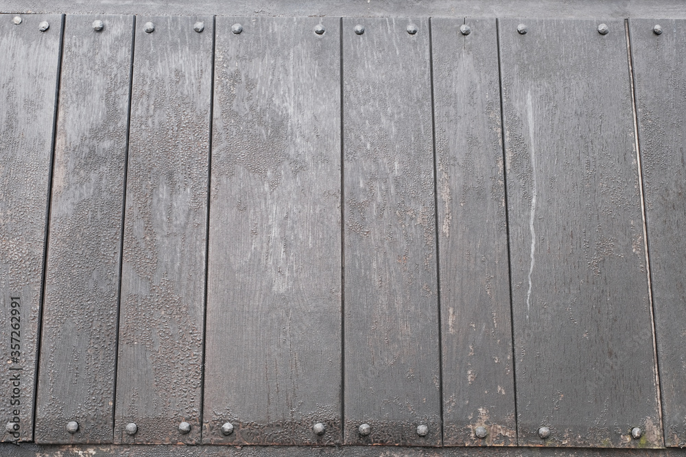 Old wooden cladding of ship as background. Old wooden cladding of ship as background.