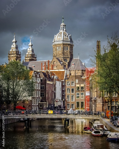 Amsterdam's arhitecture, old or new, public buildings, houses, facades, citiys, travel, holiday, cityscapes, streets, Netherlands photo