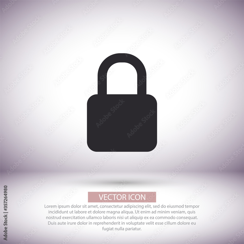 Lock - vector icon , lorem ipsum Flat design Lock - vector icon , lorem ipsum Flat design
