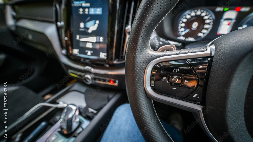 Interior Of Technology In Modern Car
