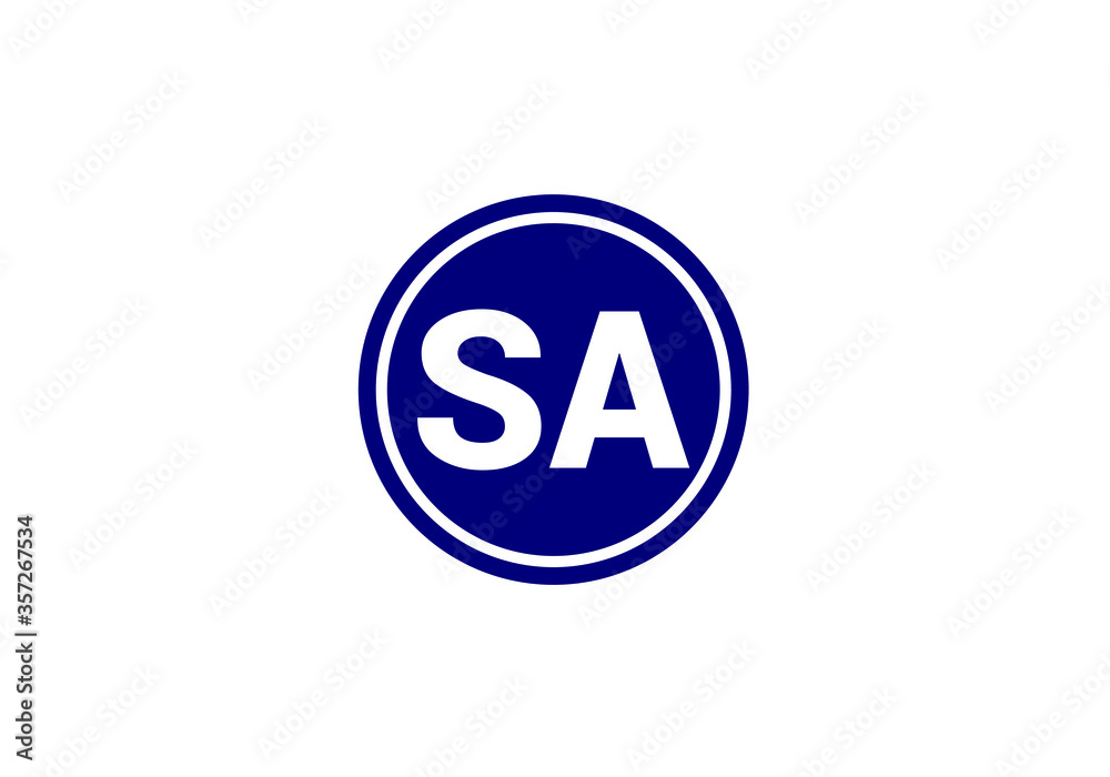 Initial Monogram Letter S A Logo Design Vector Template. S A Letter Logo Design Initial Monogram Letter S A Logo Design Vector Template. S A Letter Logo Design