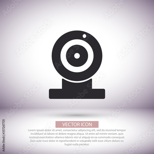 Webcam  vector icon , lorem ipsum Flat design