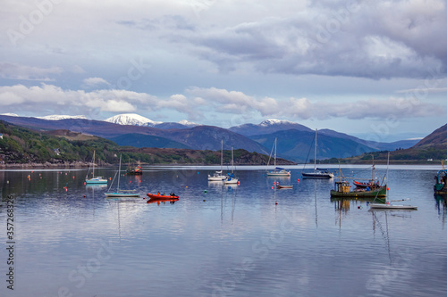 Loch Broom photographed in Scotland, in Europe. Picture made in 2019.