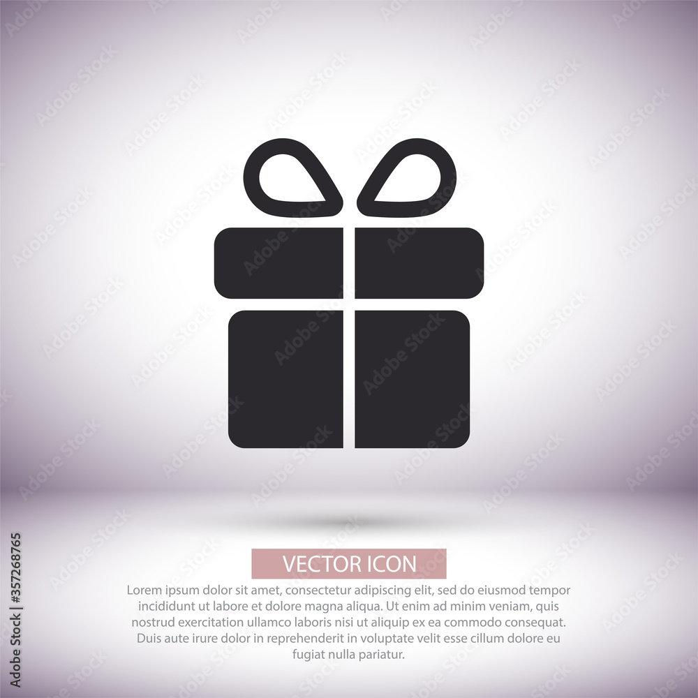 Gift vector icon , lorem ipsum Flat design Gift vector icon , lorem ipsum Flat design
