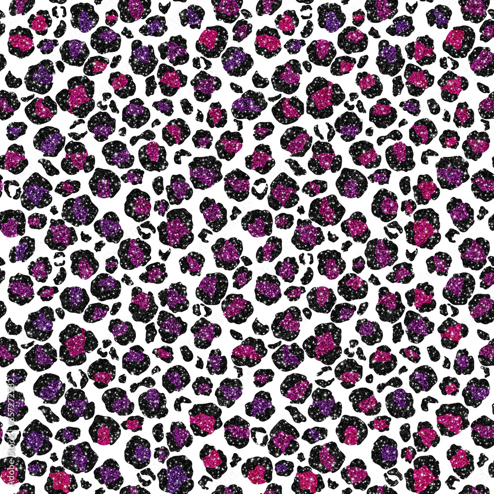 Glitter Leopard Design - Colorful glitter leopard spots seamless pattern Glitter Leopard Design - Colorful glitter leopard spots seamless pattern
