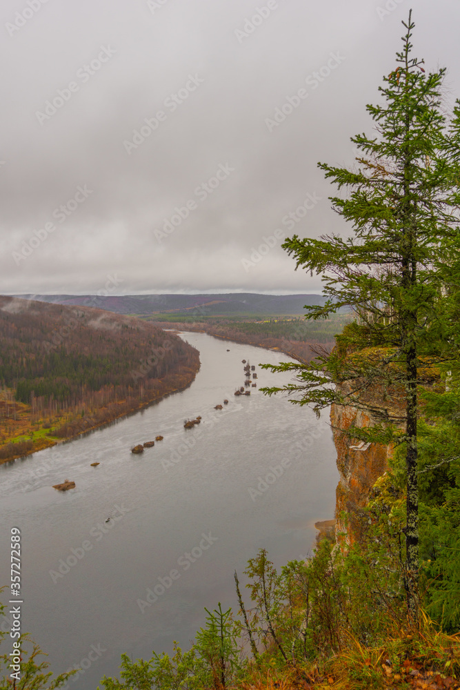 Vishera river in the Urals