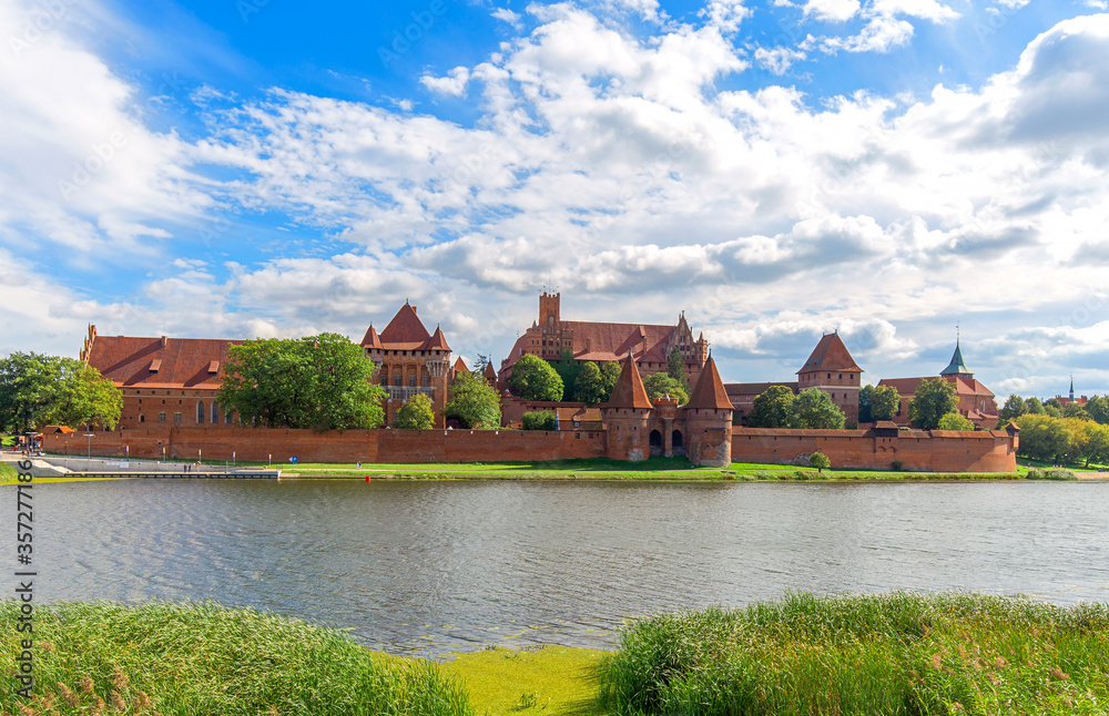 Exterior of Malbork Castle, built in the 13th Century by the Knights of the Teutonic Order.