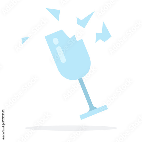 Broken glass vector flat isolated