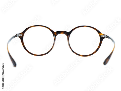 Elegant retro style eyewear glasses with rounded frame.