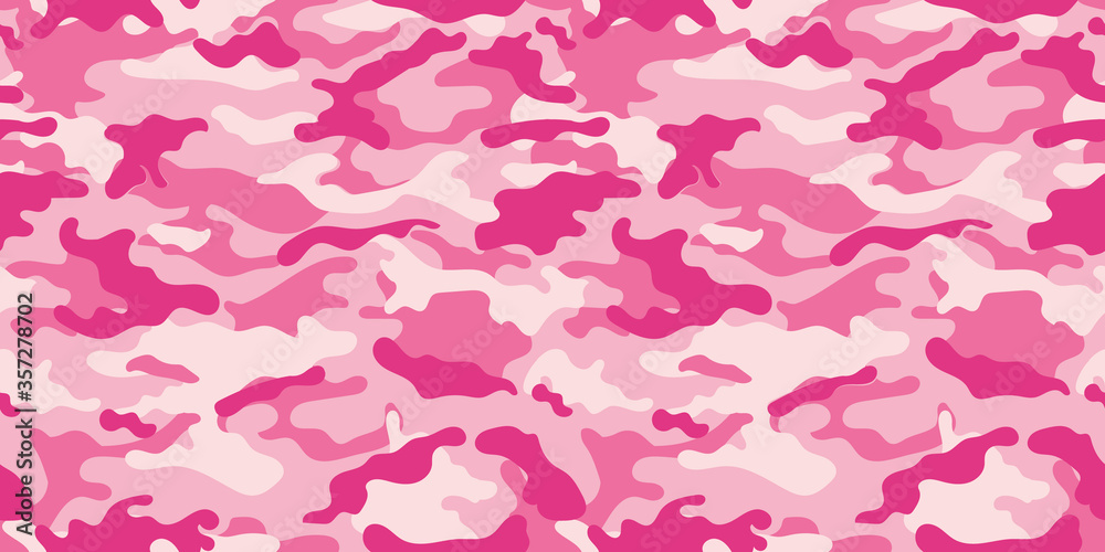 vector camouflage pattern for clothing design. Pink camouflage military pattern