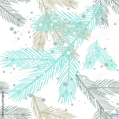 Seamless pattern with tree branch.