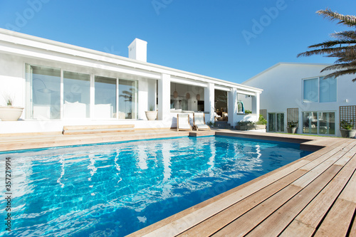 Luxury house and swimming pool
