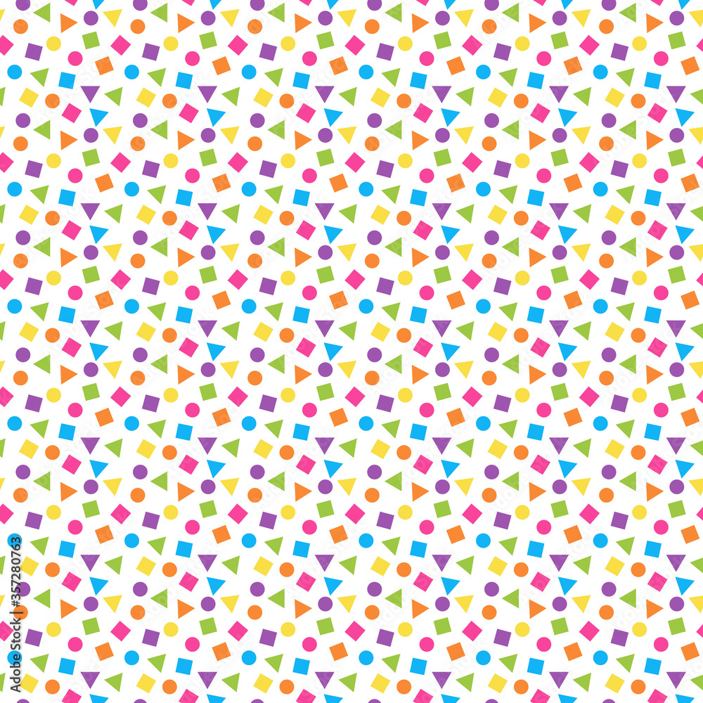 Rainbow Confetti Seamless Pattern - Colorful confetti repeating pattern design Rainbow Confetti Seamless Pattern - Colorful confetti repeating pattern design