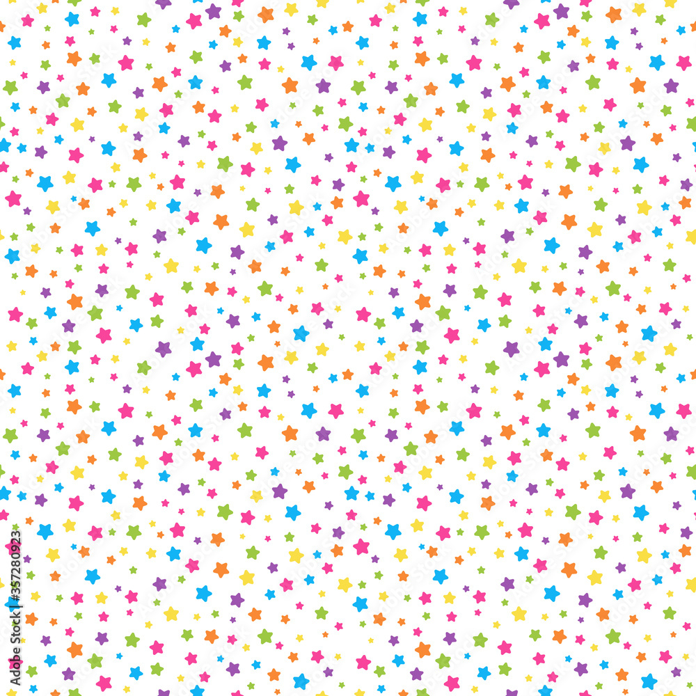 Rainbow Confetti Seamless Pattern - Colorful confetti repeating pattern design