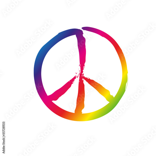 vector peace icon for decoration of various textile products