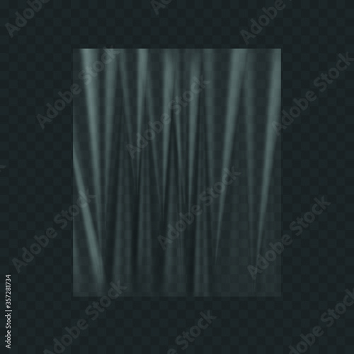 texture of transparent cling film