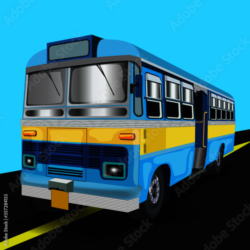 Illustration vector of Daily Kolkata Bus Services