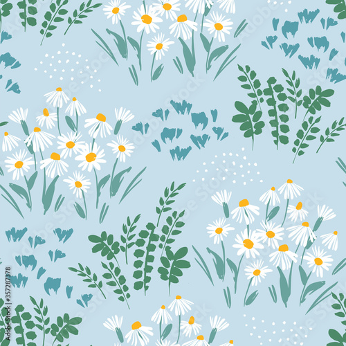 Floral abstract seamless pattern. Vector design for different surfases.