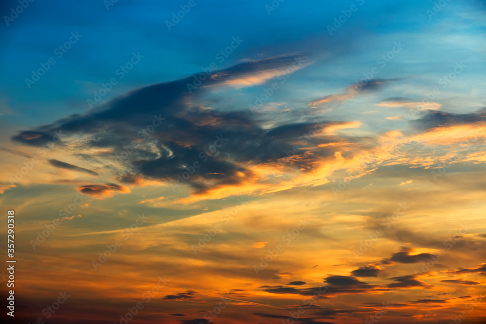 Colorful sunset sky