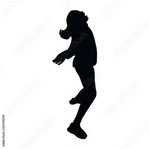 a girl body silhouette vector