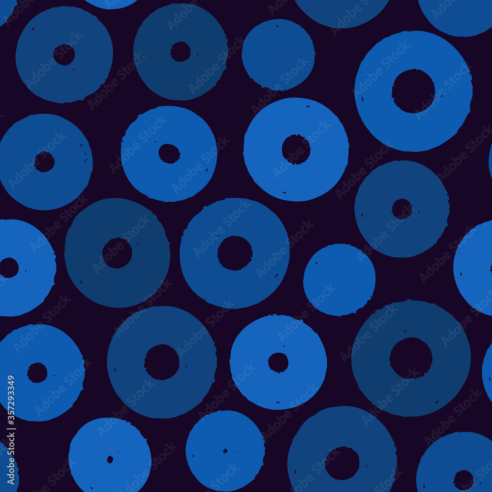 Polka dot paint brush seamless pattern. Freehand grunge design background. Circle ornament. Handdrawn geometric print Polka dot paint brush seamless pattern. Freehand grunge design background. Circle ornament. Handdrawn geometric print