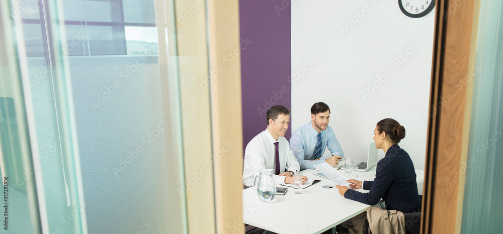 Business people talking in meeting Business people talking in meeting