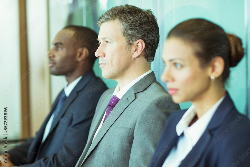 Business people sitting in waiting area