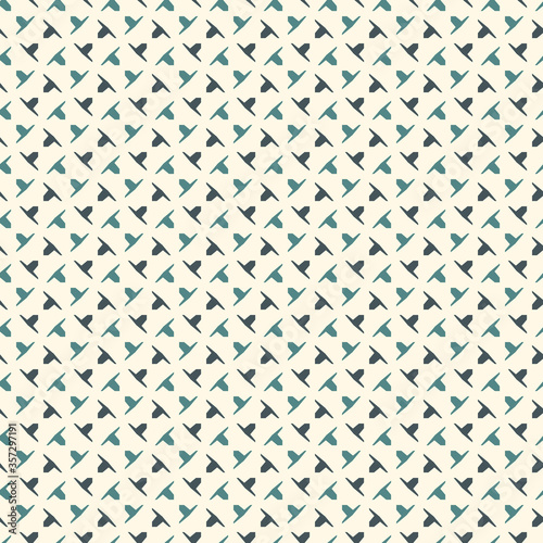 Geometric seamless pattern. Simple surface print. Puzzle shapes motif ornament. Minimal geo modern background