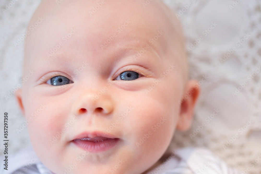 Close up of baby girl's face Close up of baby girl's face