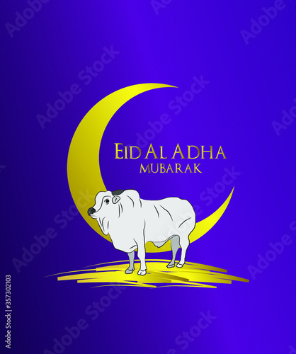Muslim holiday Eid al-Adha. the sacrifice a ram. graphic design decoration kurban bayrami. month lamb, sheep, and camel. vector illustration.
