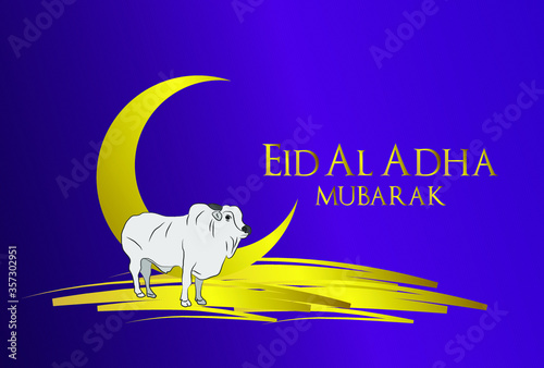 Muslim holiday Eid al-Adha. the sacrifice a ram. graphic design decoration kurban bayrami. month lamb, sheep, and camel. vector illustration.