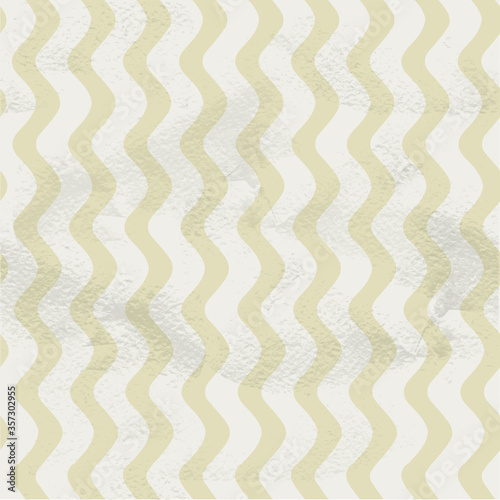 Seamless vintage beige pattern of vertical smooth waves on grange paper