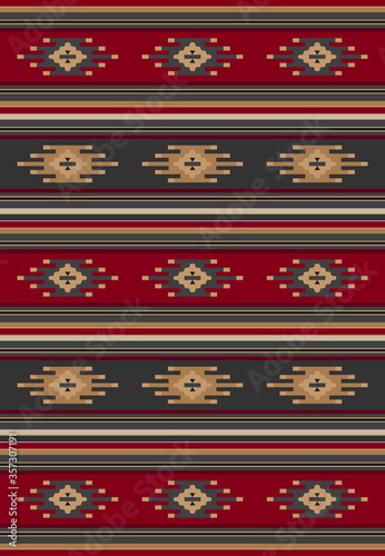 Beautiful Red And Gold Traditional Handmade Retro Weaving Rug Patterns