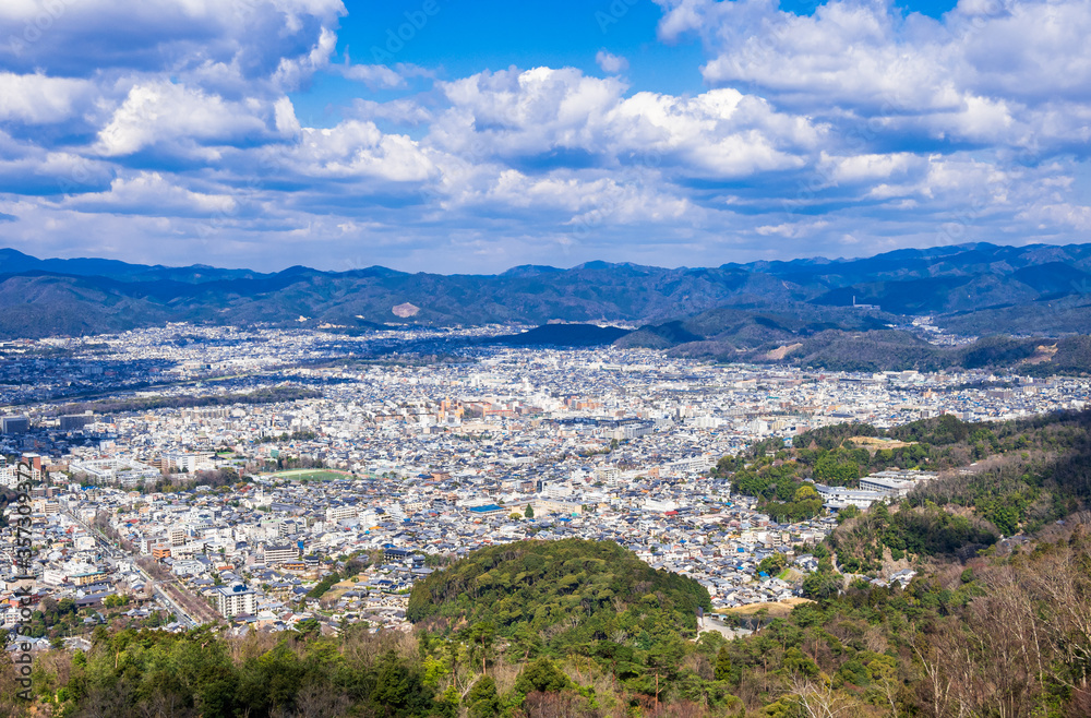 京都　大文字山から望む左京区周辺