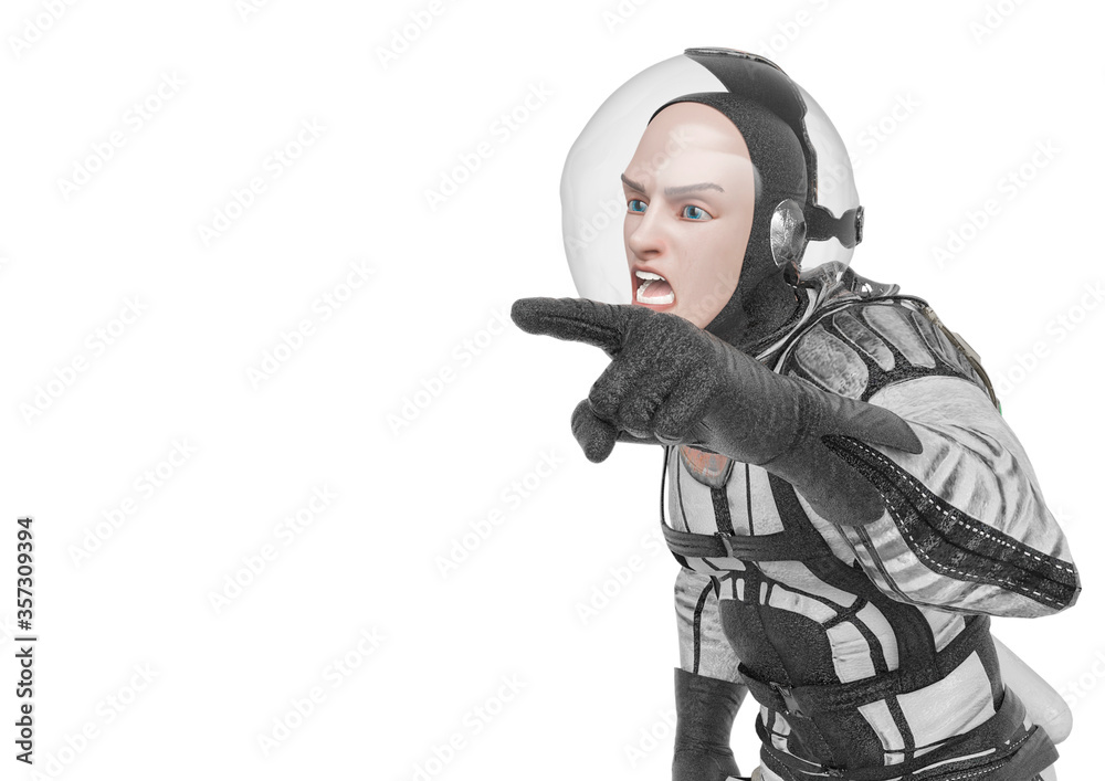 retro space astronaut is argumenting retro space astronaut is argumenting