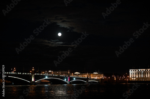 night view of the city of Saint Petersburg