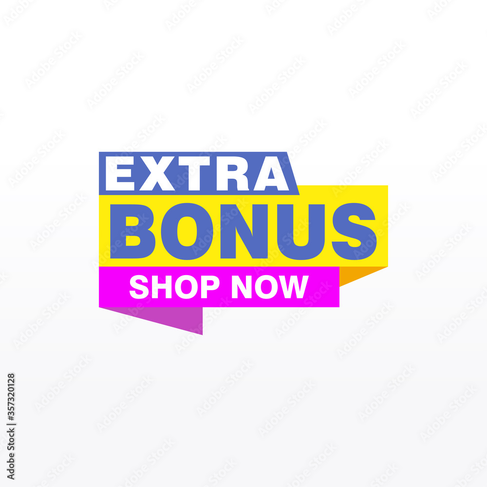 Vector Illustration Red Extra Bonus Label. Modern Web Banner Element Vector Illustration Red Extra Bonus Label. Modern Web Banner Element