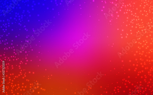 Light Blue, Red vector texture with milky way stars.