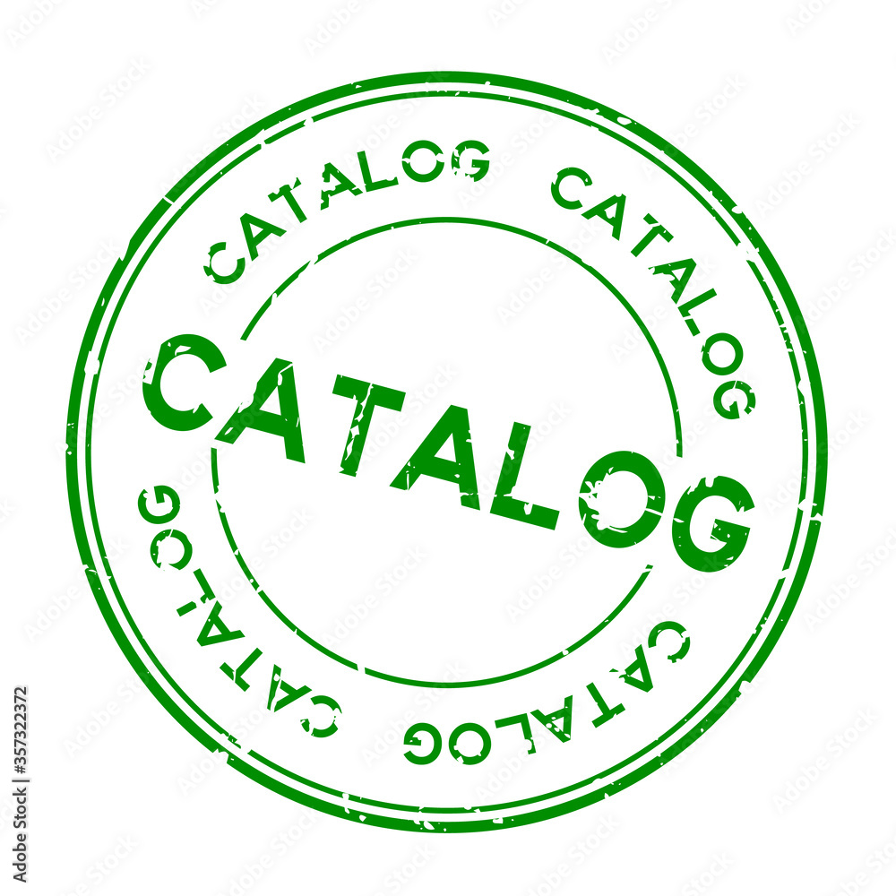 Grunge green catalog word round rubber seal business stamp on white background Grunge green catalog word round rubber seal business stamp on white background