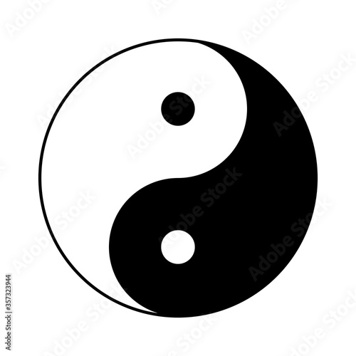 Yin and Yang Symbol. Vector Image.