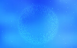 Light BLUE vector template with space stars.