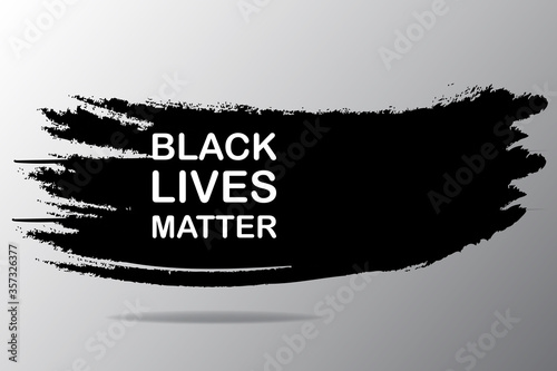 Black lives matter typography about human right of black people in Us. America vector.